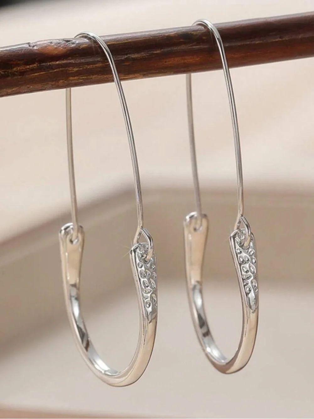 Textured hoop earrings N2426